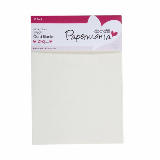 Papermania Blank Cards Envelopes Pack Of 10 Rectangular Cream 12.7cmx17.8cm Crafts - Home - Crafts