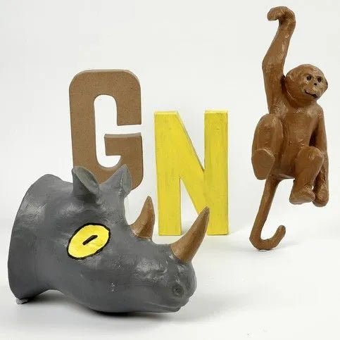Papier-Mâché Card Board Letters | 20cm Tall 25cm Thick | Numbers Symbols Creative Project Art Decoration