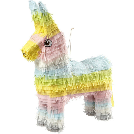 Pastel Colours Piñata Cardboard Figure With Fringed Silk Paper Party Games Craft - Home - Crafts