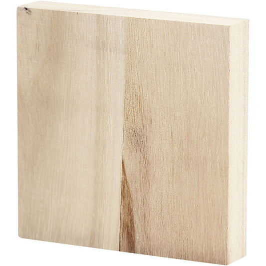 Paulownia Wood Icon Sign Plate With Fine Surface Home Furnishings Decoration Crafts 9.6x9.6x2 cm - Home - Crafts