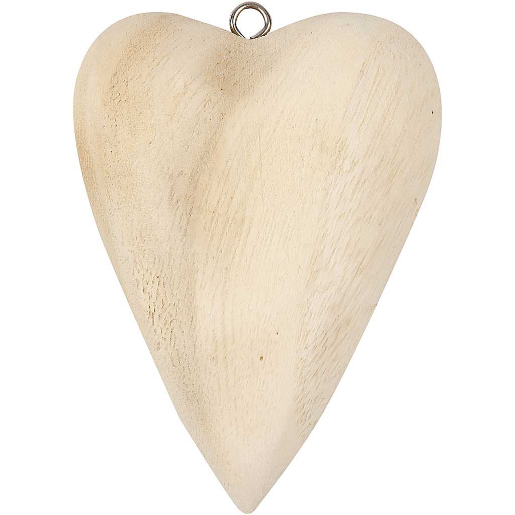 Paulownia Wood Solid Heart With Eye Home Decoration Crafts 11.5x8.5x3 cm - Home - Crafts