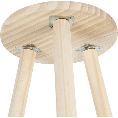 Pine Wood Round Seat Milking Stool With Round Legs Decoration Material Crafts - Home - Crafts