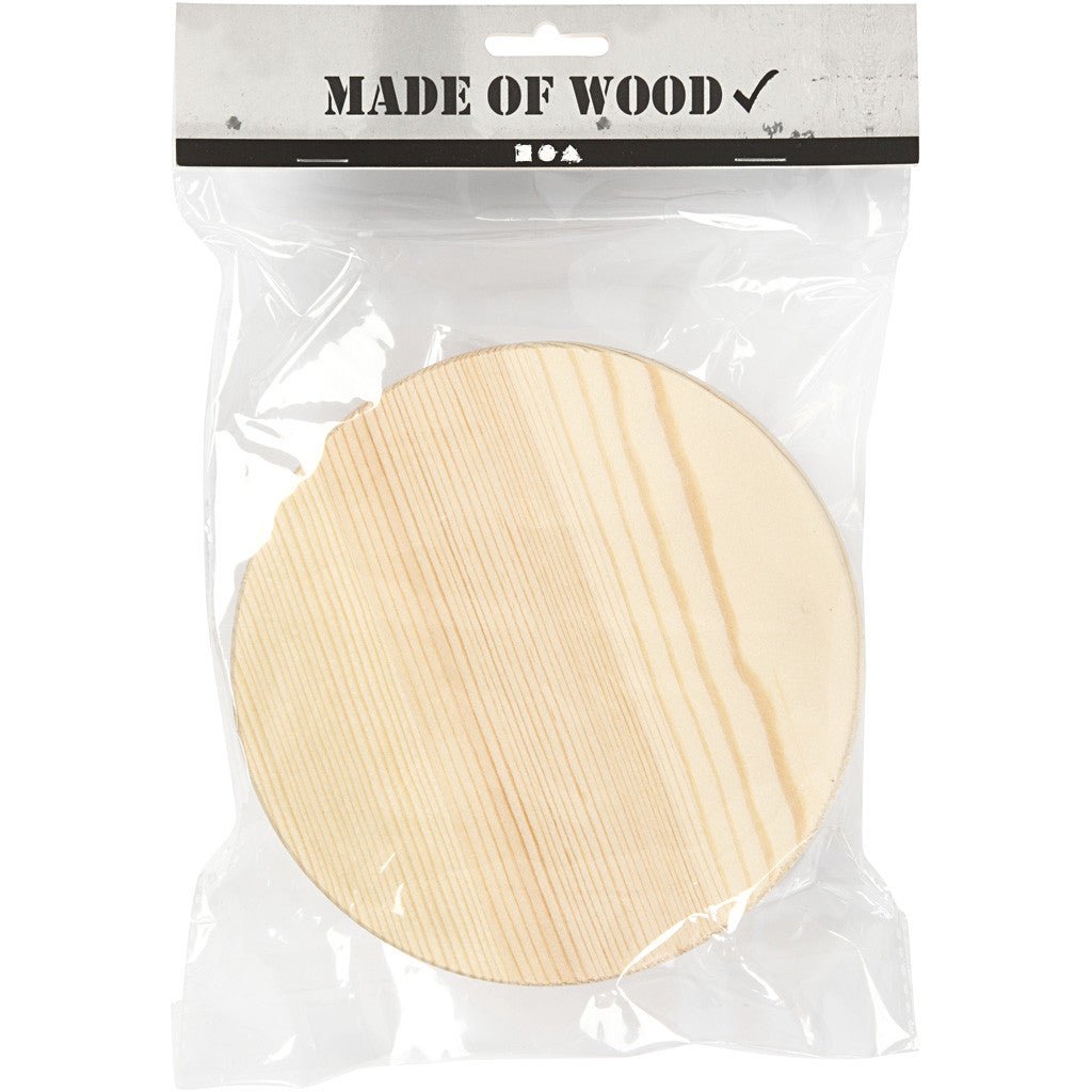 Pine Wood Round Shaped Hanger With Screw Home Furnishings Decoration Crafts D: 15 cm - Home - Crafts