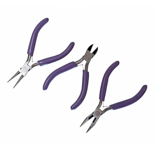 Pliers Set Side Cutter, Round Nose and Flat Nose Pliers Versatile Jewellery Making