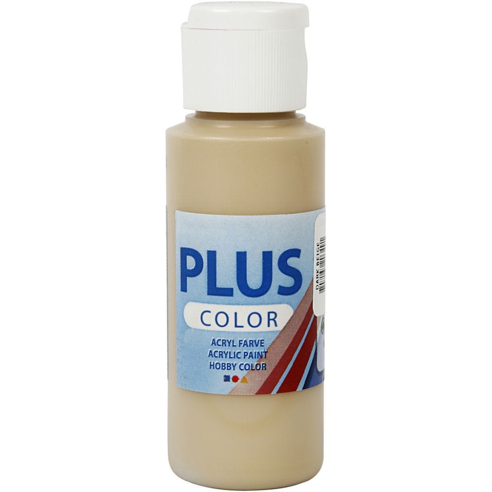 Paints 60ml Bottles Plus Colour Craft Water-Based Full-Coverage