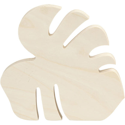 Plywood Carved Monstera Leaf Decoration Crafts W: 25 cm H: 24 cm - Home - Crafts
