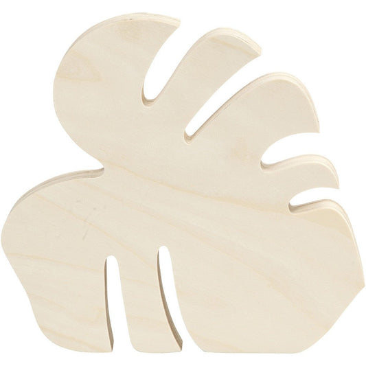 Plywood Carved Monstera Leaf Decoration Crafts W: 25 cm H: 24 cm - Home - Crafts