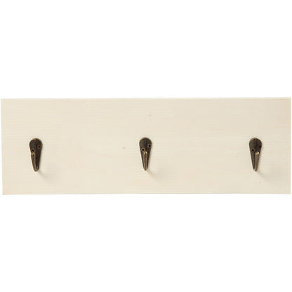 Plywood Coat Clothes Hanger Rack With 3 Metal Rivets Home Furnishings Decoration Crafts L: 30 cm - Home - Crafts