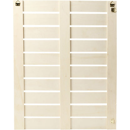 Plywood Slats Panel With Metal Brackets Home Furnishings Decorations Crafts 40x50.2x1.1 cm - Home - Crafts