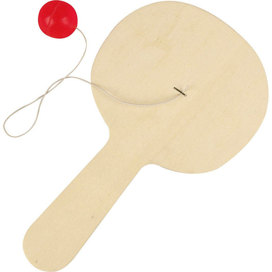 Plywood Toy Bat With Ball Children Decoration Crafts 23x13 cm - Home - Crafts