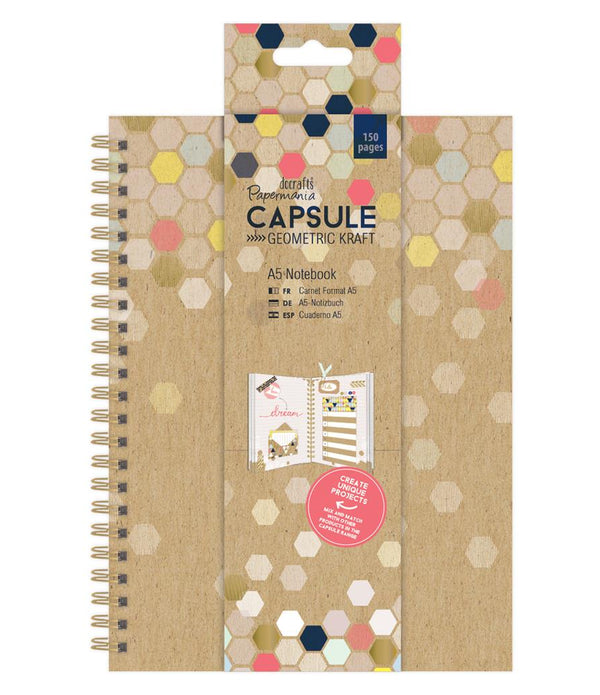 A5 Notebook Notepad Capsule Geometric Kraft Docrafts