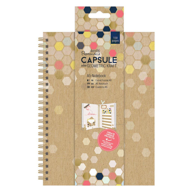 A5 Notebook Notepad Capsule Geometric Kraft Docrafts