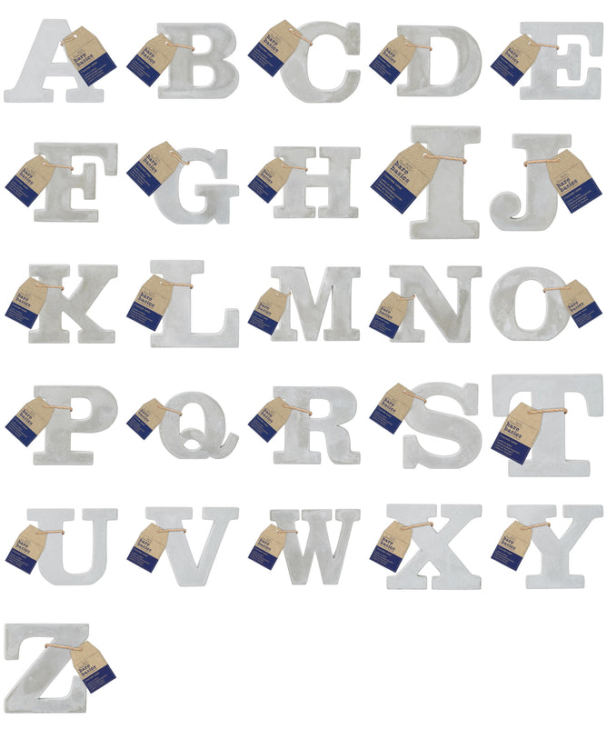 26 x Papermania Bare Basics Concrete Alphabet Letters ( A - Z ) Decorations Scrapbooking Crafts 80mm