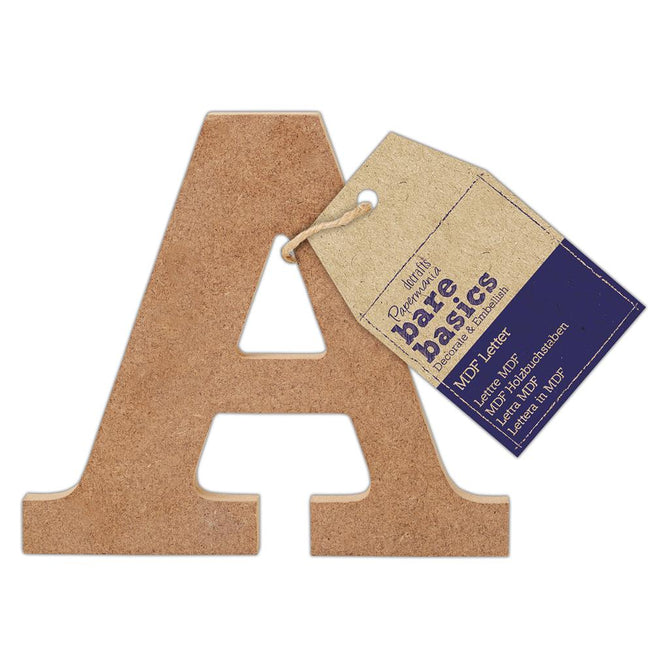 Papermania Bare Basics MDF Alphabet Letters ( A - Z ) Home Wedding Decoration Scrapbooking Crafts