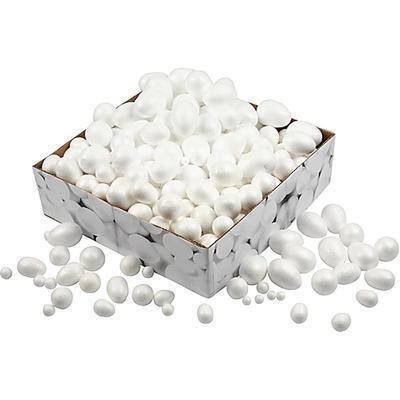 Polystyrene Balls & Eggs - Bulk Buy 550 Assorted - Home - Crafts