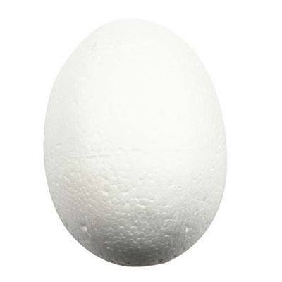 Polystyrene White EGG Oval Shape x 10 - 5cm - Home - Crafts