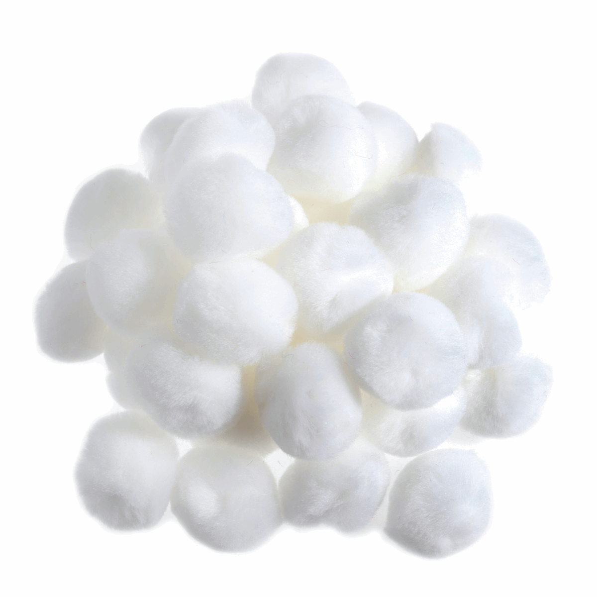 Pom Poms Solid Colour: White: 2.5cm| 100 Pack Decorative Festive Craft Tools
