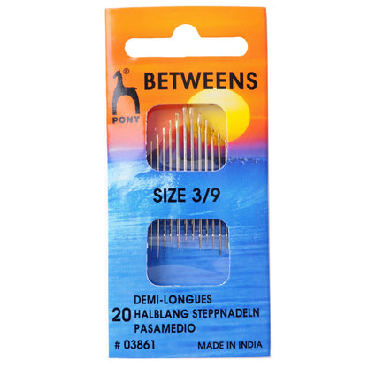 Pony Betweens Small Gold Eye Hand Sewing Needles Quilting Crafts - Select Size - Home - Crafts