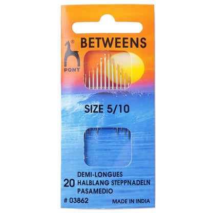 Pony Betweens Small Gold Eye Hand Sewing Needles Quilting Crafts - Select Size - Home - Crafts