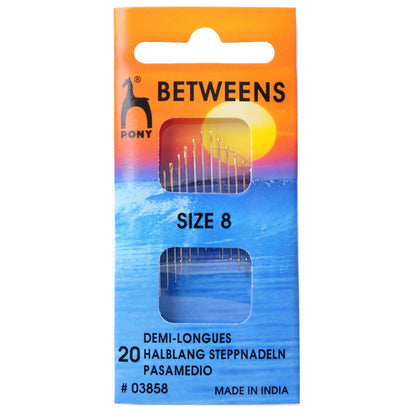 Pony Betweens Small Gold Eye Hand Sewing Needles Quilting Crafts - Select Size - Home - Crafts