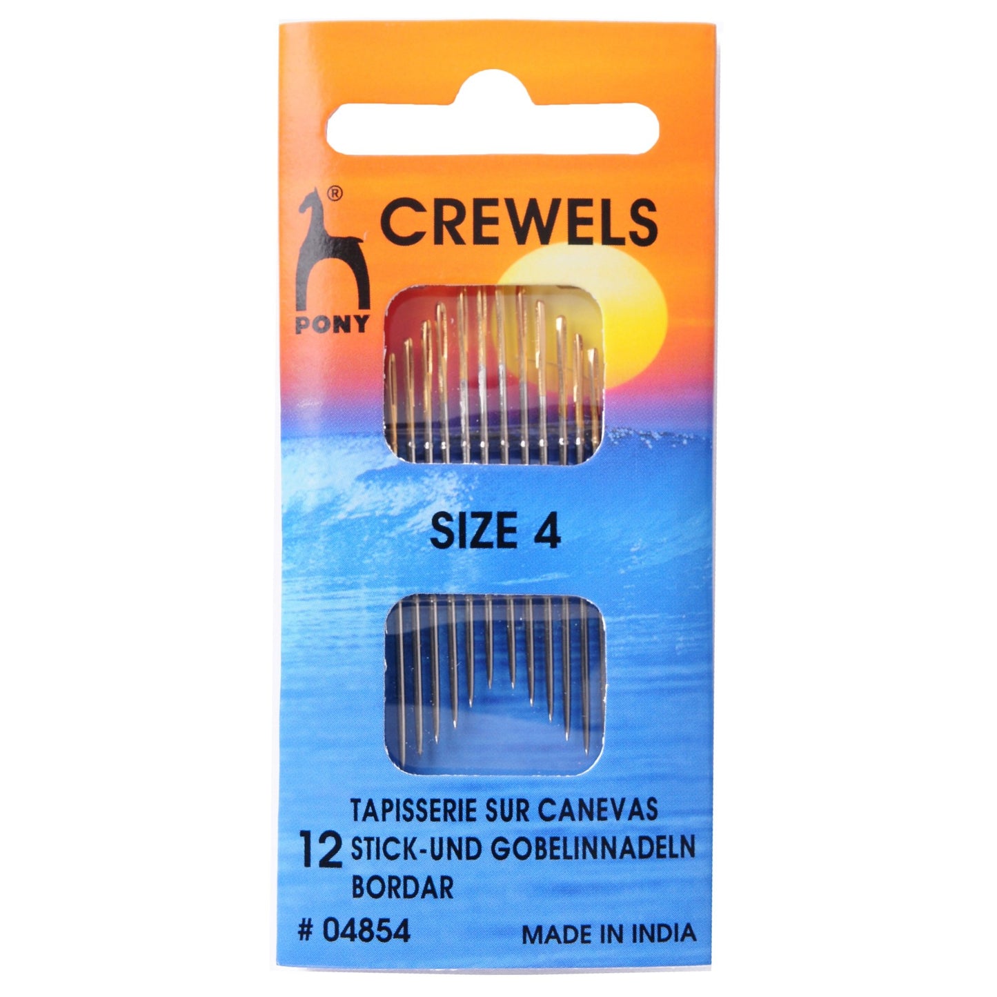 Pony Crewels Long Gold Eye Hand Sewing Needles Embroidery Crafts - Select Size