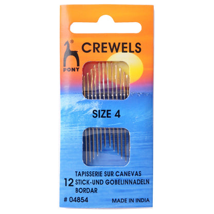 Pony Crewels Long Gold Eye Hand Sewing Needles Embroidery Crafts - Select Size