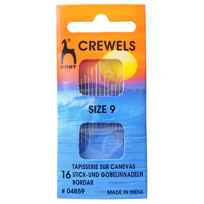 Pony Crewels Long Gold Eye Hand Sewing Needles Embroidery Crafts - Select Size