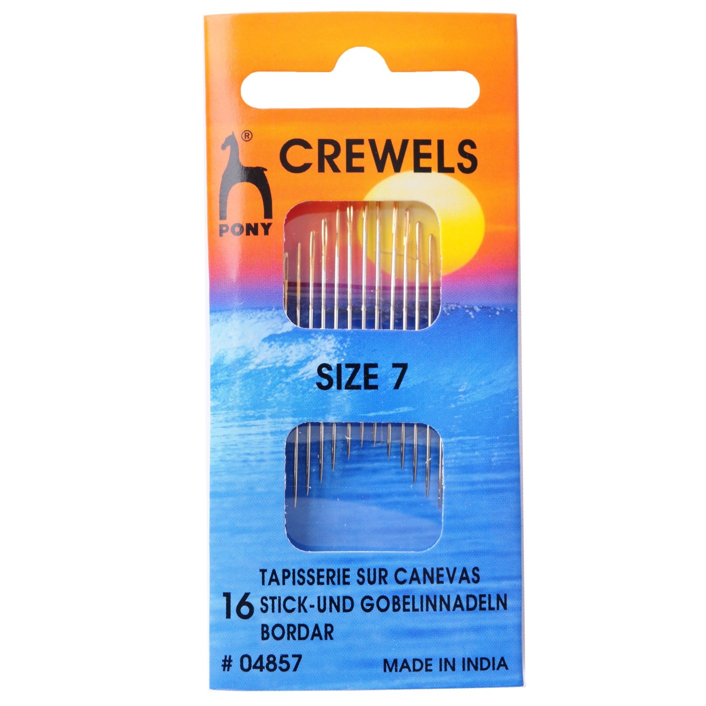 Pony Crewels Long Gold Eye Hand Sewing Needles Embroidery Crafts - Select Size