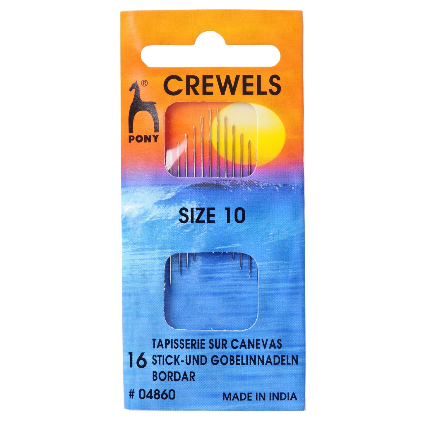 Pony Crewels Long Gold Eye Hand Sewing Needles Embroidery Crafts - Select Size