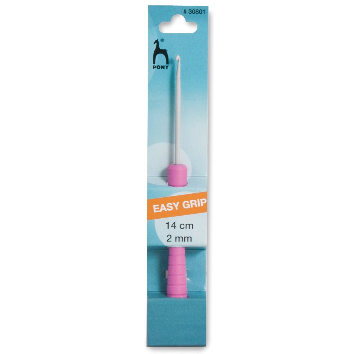 Pony Easy Grip Crochet Hook With Colour Coded Handle Crafts 14cm - Select Size - Home - Crafts