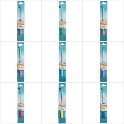 Pony Easy Grip Crochet Hook With Colour Coded Handle Crafts 14cm - Select Size - Home - Crafts