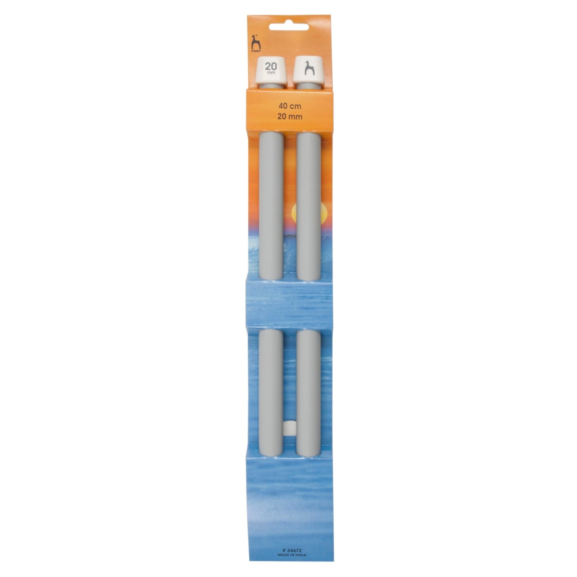 Pony Knitting Needles Single Ended ABS Plastic Pins 40 cm x 20.00 mm - Home - Crafts