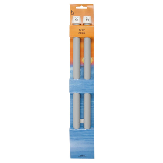 Pony Knitting Needles Single Ended ABS Plastic Pins 40 cm x 20.00 mm - Home - Crafts