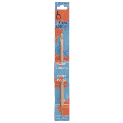 Pony Maple Hardwood Double Ended Crochet Hook Polished Crafts 15cm - Select Size - Home - Crafts