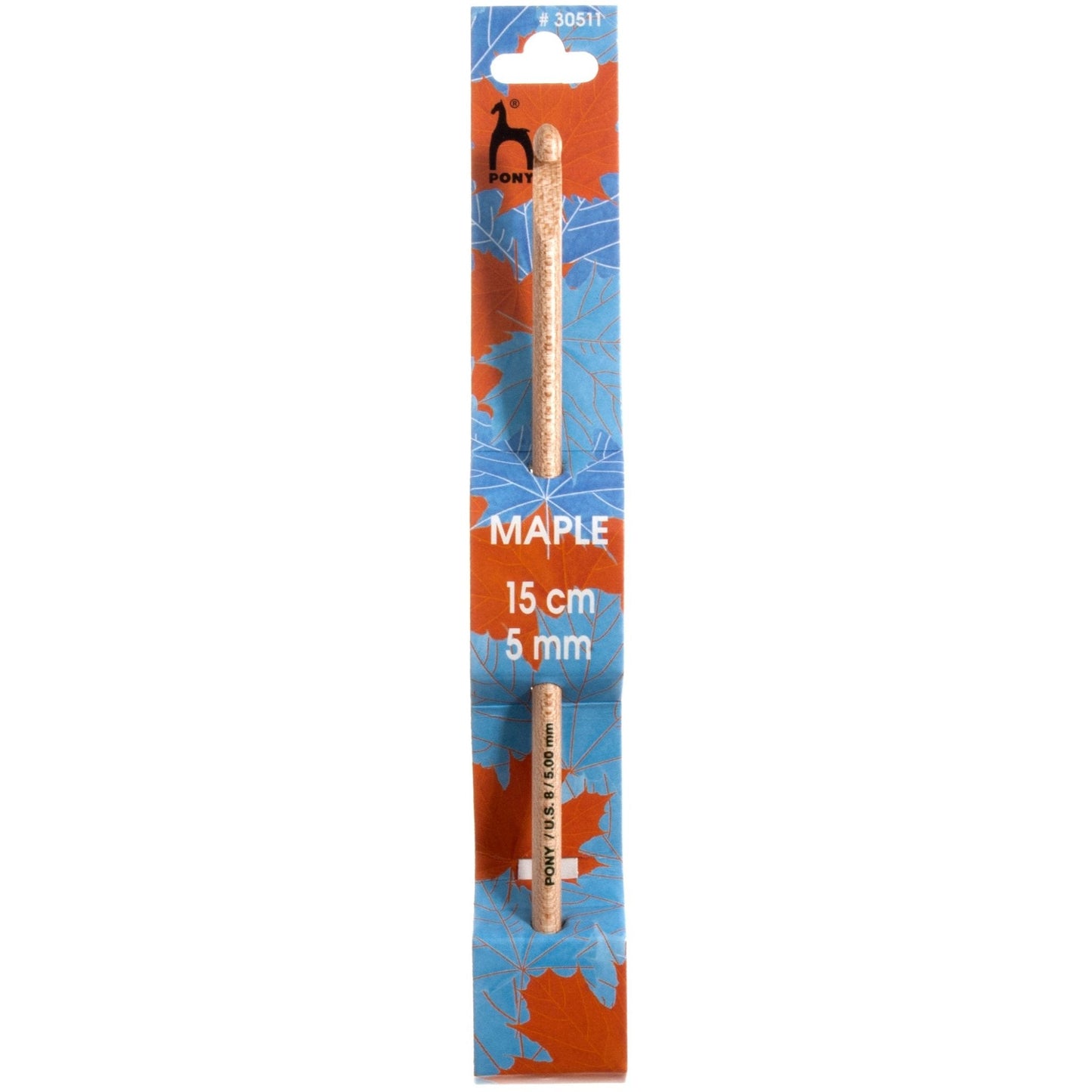 Pony Maple Wood Standard Crochet Hook Polished Crafts 15cm/17cm - Select Size - Home - Crafts