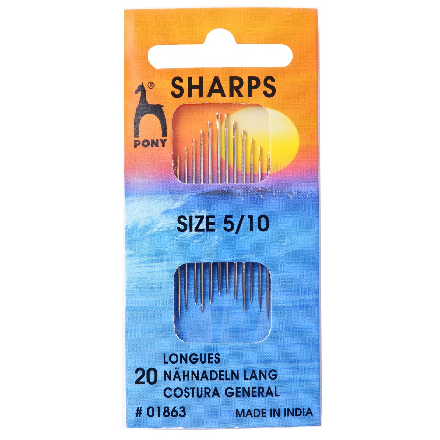 Pony Sharps With Round Gold Eye Hand Sewing Needles Bodkins Crafts - Select Size - Home - Crafts