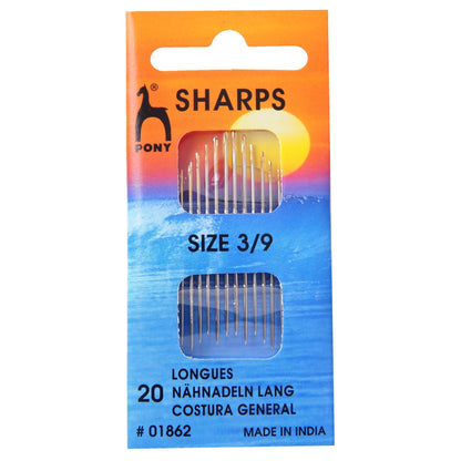 Pony Sharps With Round Gold Eye Hand Sewing Needles Bodkins Crafts - Select Size - Home - Crafts