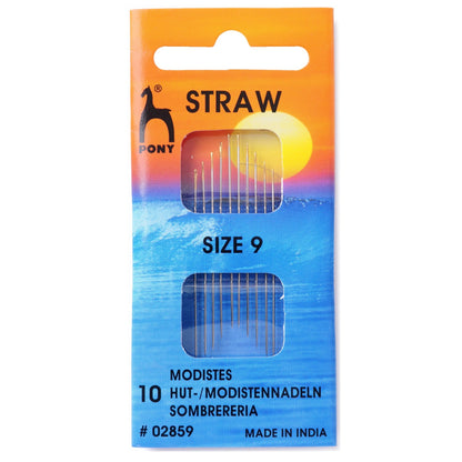 Pony Straws With Gold Eye Hand Sewing Needles Millinery Crafts - Select Size - Home - Crafts