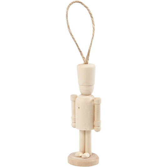 Poplar Wood Decoration Figure With Cord Hanging Crafts H: 9 cm W: 3 cm - The Queens Guard - Home - Crafts