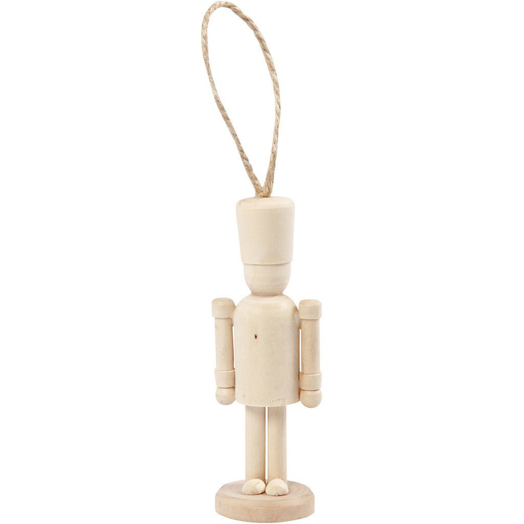 Poplar Wood Decoration Figure With Cord Hanging Crafts H: 9 cm W: 3 cm - The Queens Guard - Home - Crafts