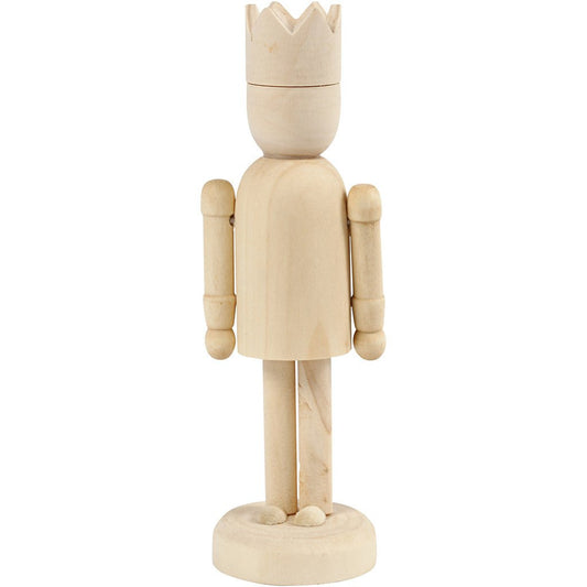 Poplar Wood Decoration Figure With Moving Hands Circular Plank Crafts H: 13 cm - Home - Crafts