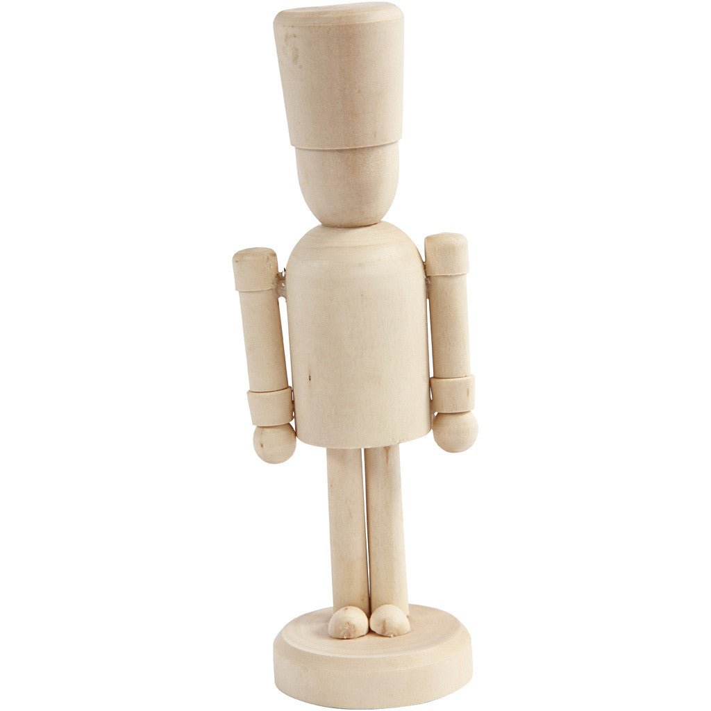 Poplar Wood Decoration Figure With Moving Hands Crafts H: 13 cm - The Queens Guard - Home - Crafts