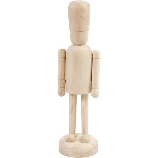 Poplar Wood Decoration Figure With Moving Hands Crafts H: 45 cm - The Queens Guard - Home - Crafts
