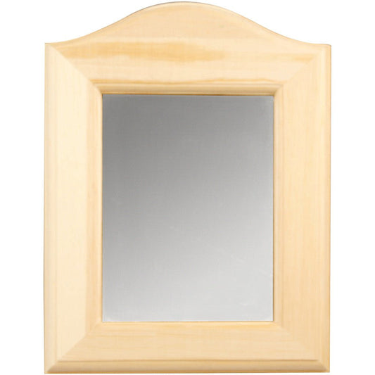 Poplar Wood Mirror Frame Home Decoration Crafts 19x27x1.5 cm - Home - Crafts