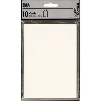 Postcards Plain Minimalistic Paintable Fine Embossed Texture Two-Colour