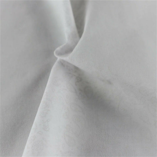 Pretty Paisley White Shabby Chic Polycotton Floral Fabric - Home - Crafts