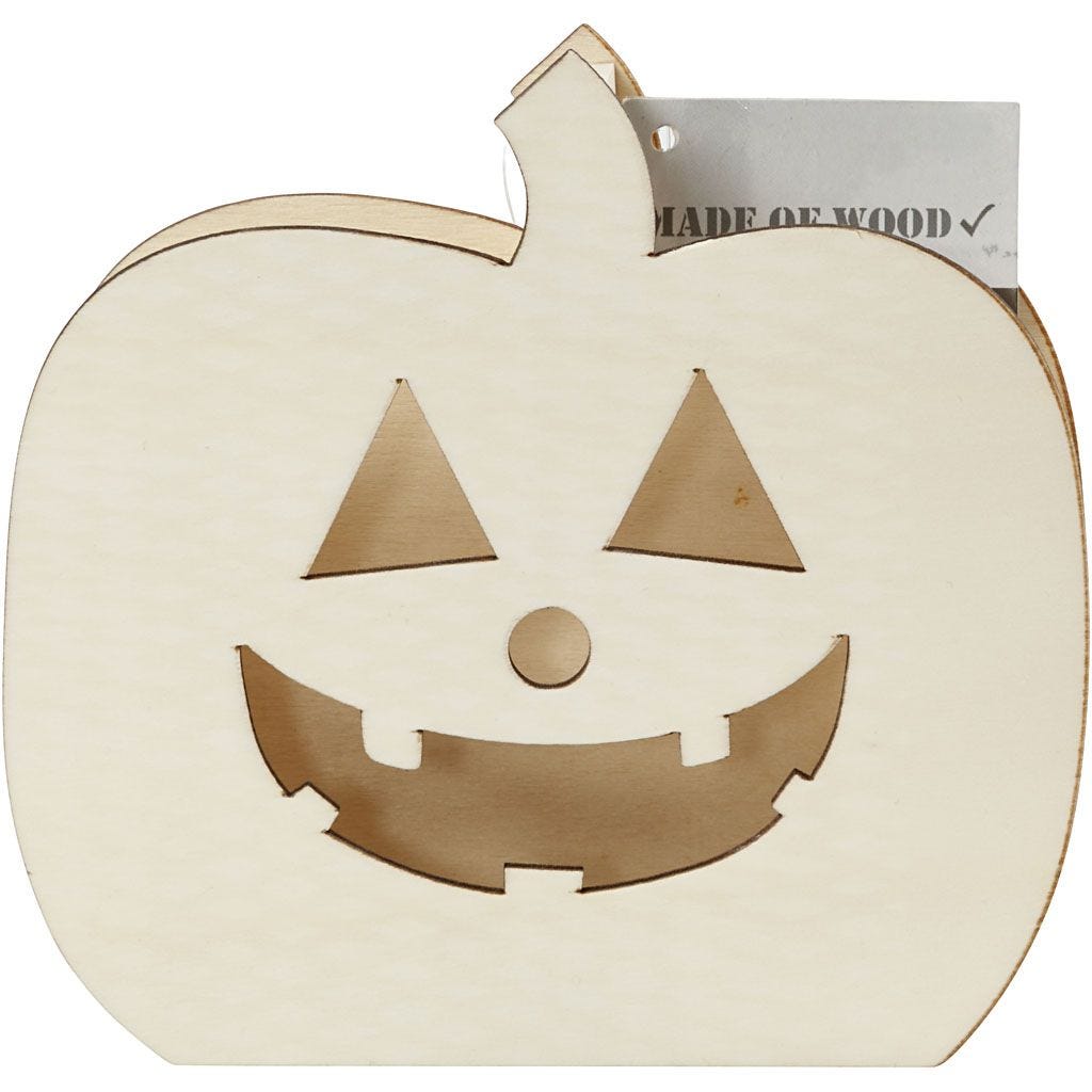 Pumpkin Jack Lantern Plywood 13x3x13.5cm Festive Decor Halloween Events