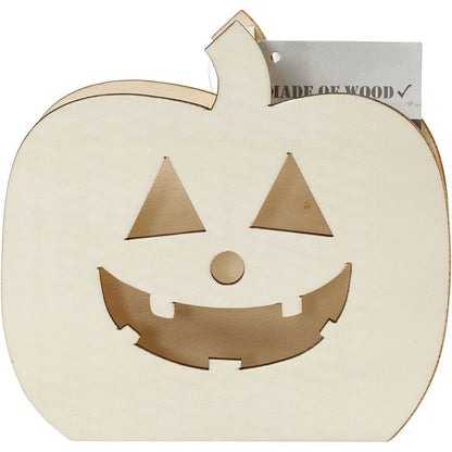 Pumpkin Jack Lantern Plywood 13x3x13.5cm Festive Decor Halloween Events