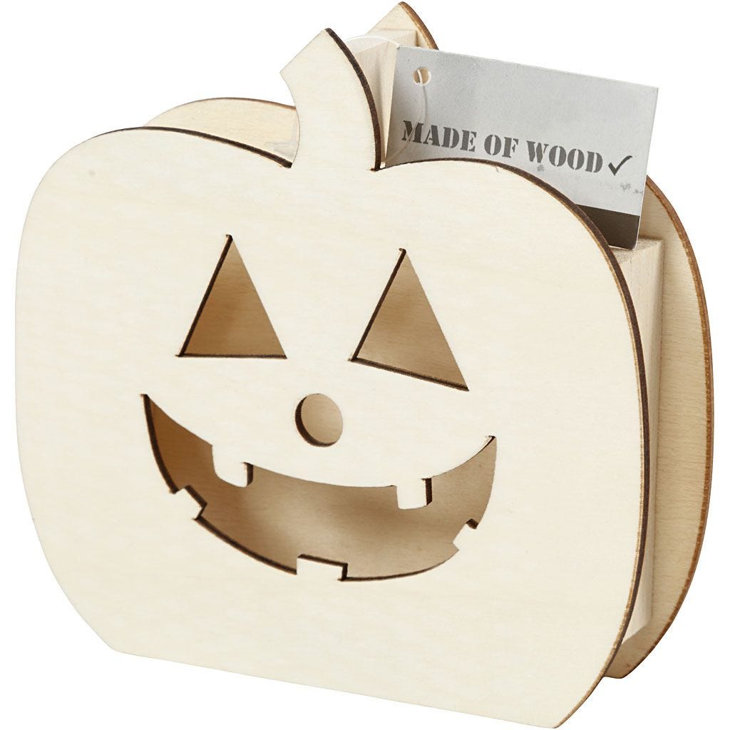 Pumpkin Jack Lantern Plywood 13x3x13.5cm Festive Decor Halloween Events