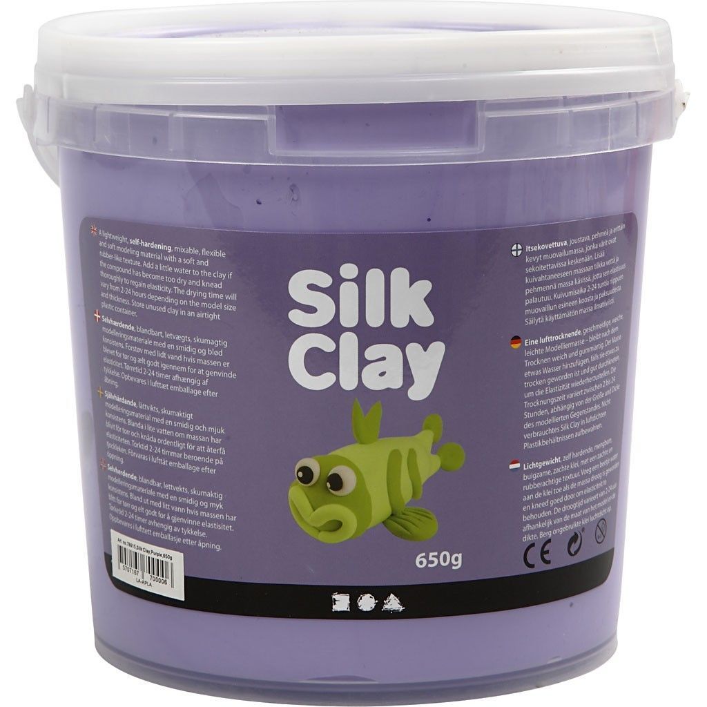 Purple Colour Pliable Lightweight Modelling Compound With Plastic Bucket 650 g - Home - Crafts